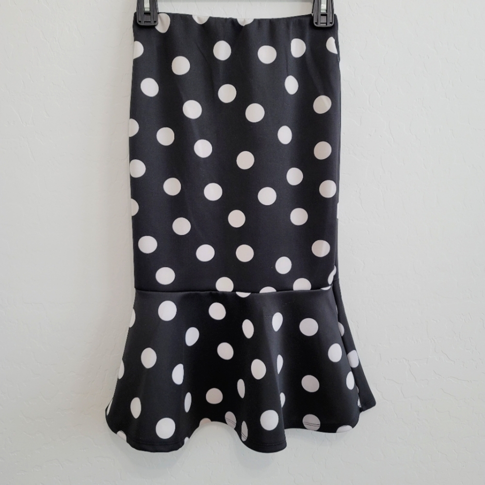 💕 Haute Monde Polka Dot Pencil Skirt Size Small